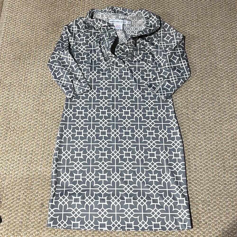 Gretchen Scott Ruffle Neck dress